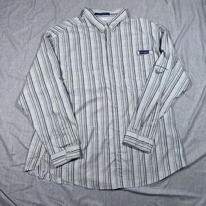 Columbia PFG Super Tamiami Shirt Mens XXL 2XL Omni-Shade Fishing Outdoor Striped